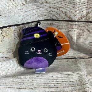 Squishmallows Autumn the Black Cat in Witch Hat 2022 Clip 3.5"